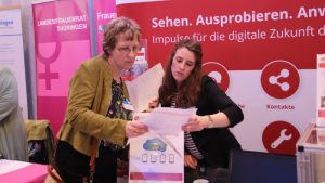 Das Kompetenzzentrum präsentierte sich auf dem InnoMARKT (© Mittelstand 4.0-Kompetenzzentrum Ilmenau)