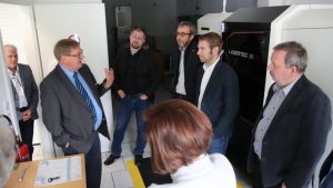 BMWi und DLR zu Gast bei der Modellfabrik Prozessdaten (© Mittelstand 4.0-Kompetenzzentrum Ilmenau)