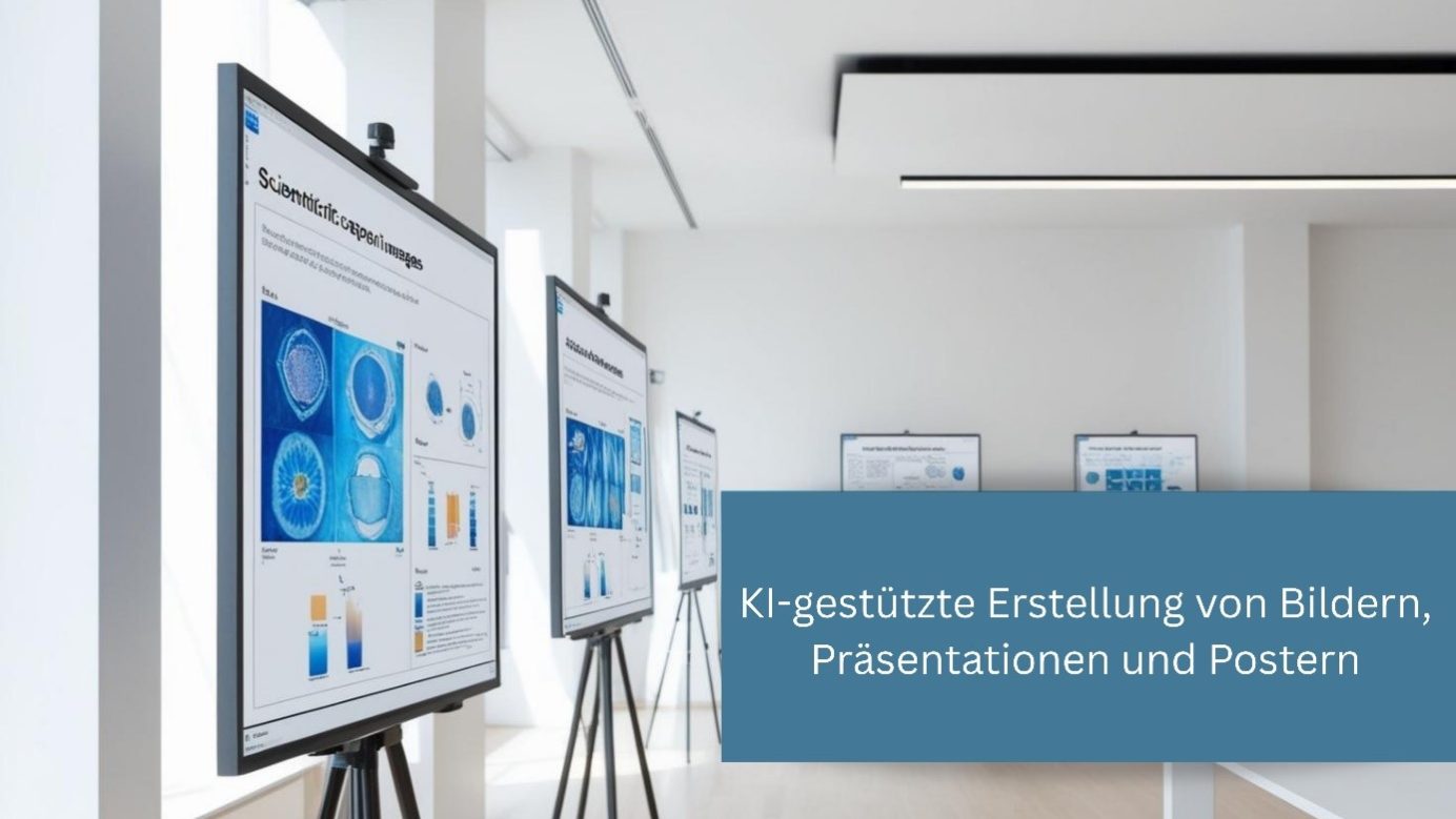 Ein Raum mit verschiedenen Displays ist zu sehen. Darauf werden Grafiken angezeigt.